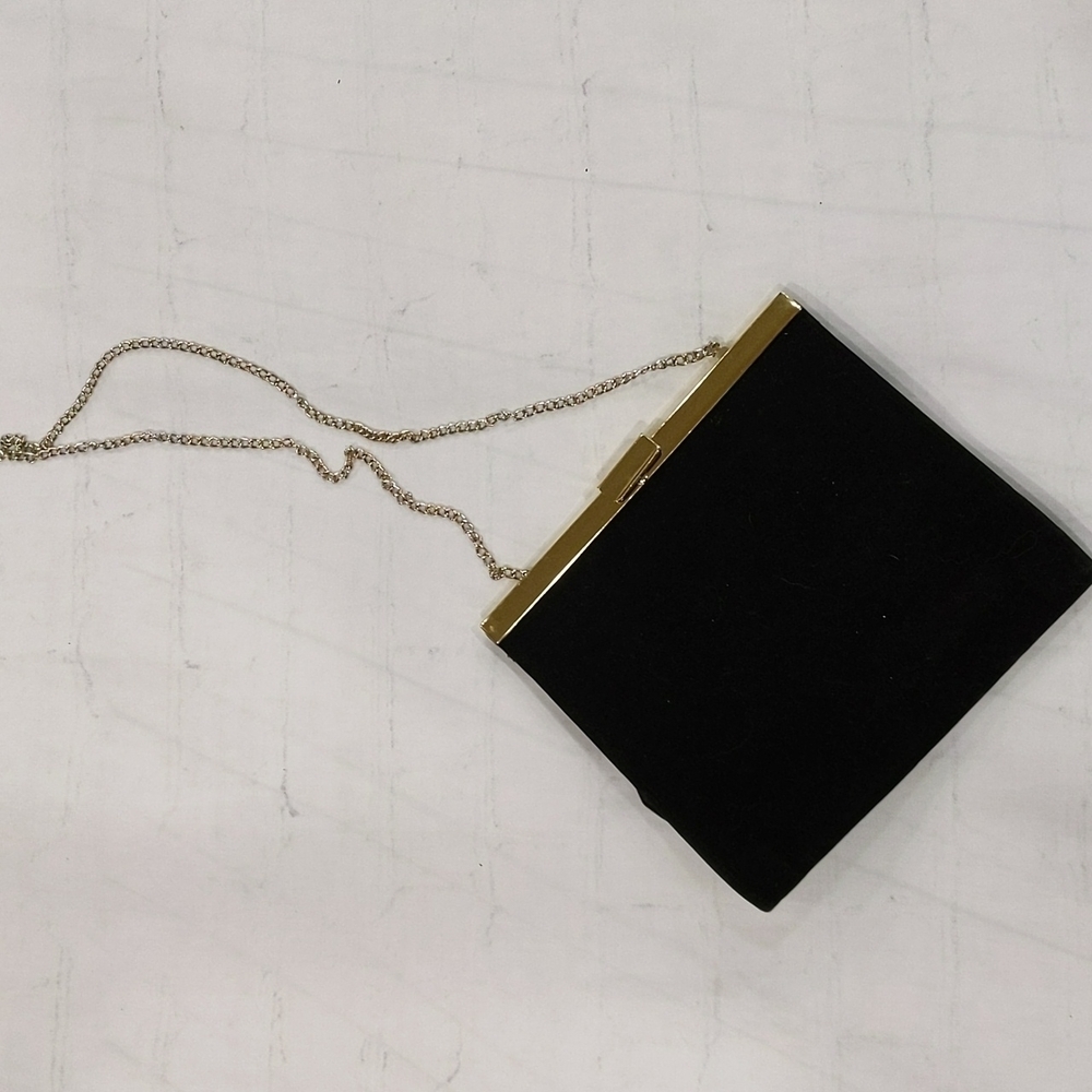 Vintage Black Chain Strap Clutch